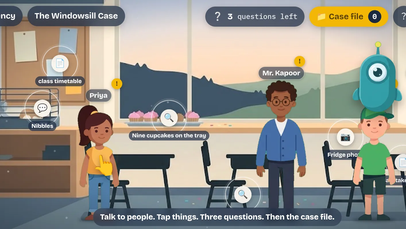 The Windowsill Case, from our children's thinking game